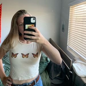 Butterfly crop top